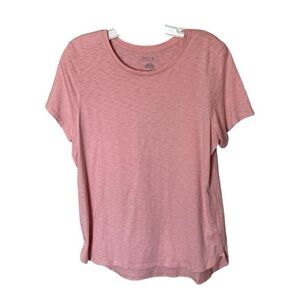 RACHEL Rachel Roy Pink 100% Pima Cotton Short Sleeve Tee Shirt Top Size XL